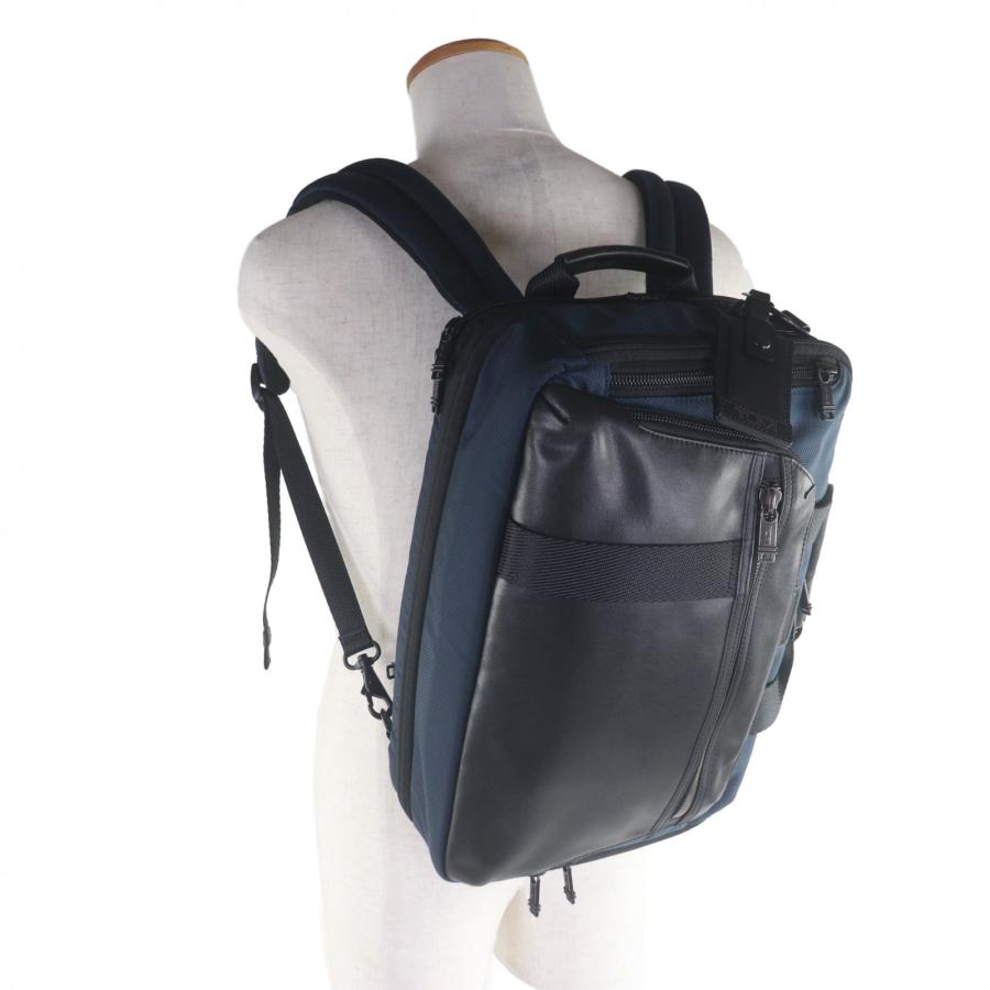 TUMI（トゥミ） 美品▽TUMI 232308NVY BRAVO ALPHA ナイロン レザー