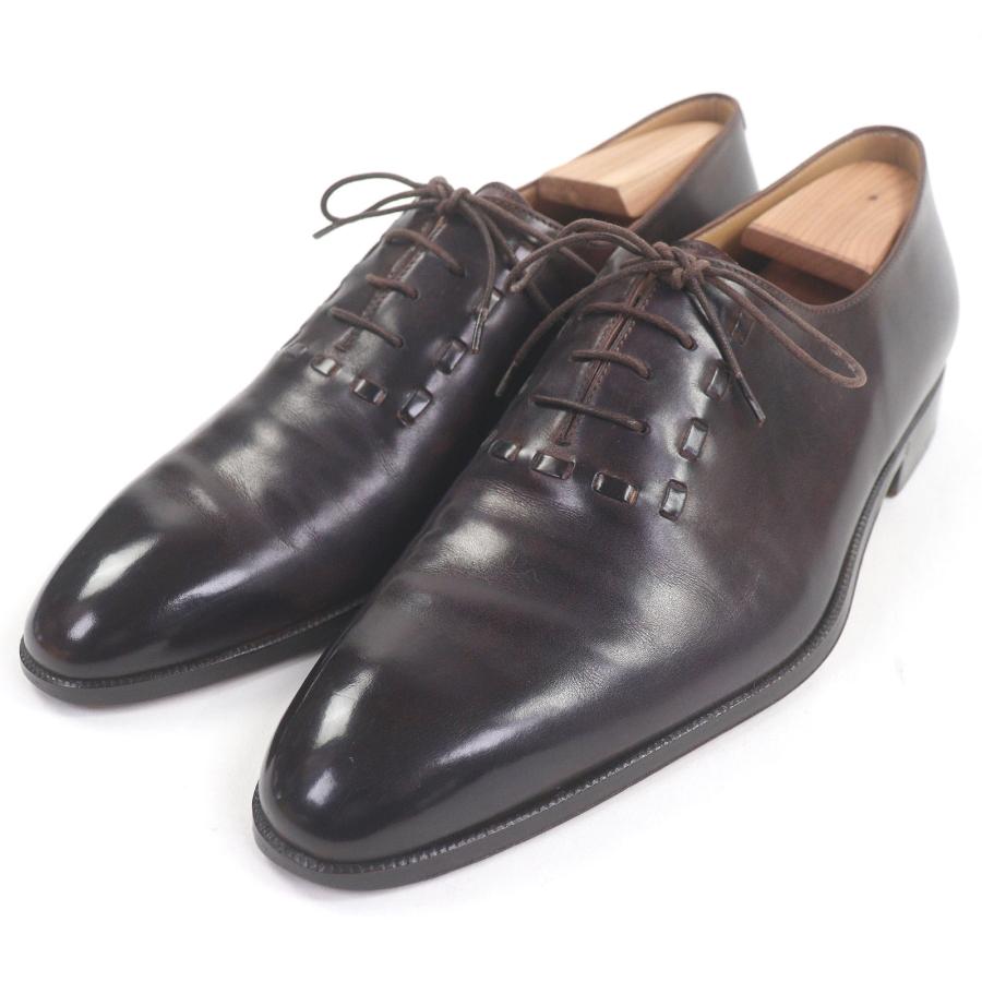 美品□Berluti ベルルッティ ラッソ レザー オルガ期 パティーヌ ドレスシューズ レースアップシューズ ブラウン 7.5 メンズ オススメ◎ 美品□Berluti ベルルッティ ラッソ レザー オルガ期 パティーヌ