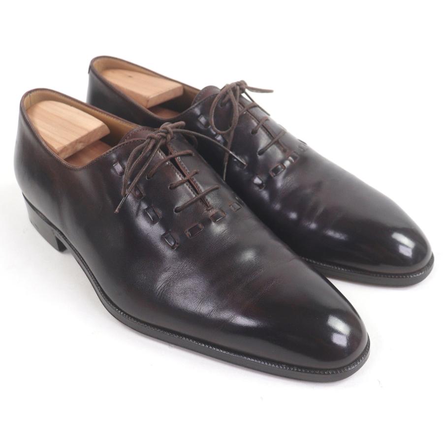 【良品】ベルルッティ ホールカット 6 パティーヌ ブラウン レザー ドレス 美品□Berluti ベルルッティ ラッソ レザー オルガ期 パティーヌ