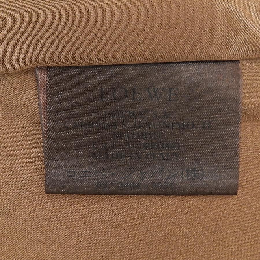 極美品▲LOEWE ロエベ シェアードミンク 裏地シルク100％ アナグラム刺繍 コート ブラウン 38 ハンガー付 イタリア製 正規品 レディース_6