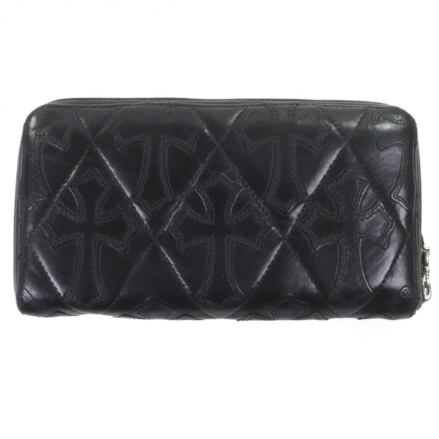 良品▽CHROME HEARTS クロムハーツ REC F ZIP QUILTED ラムレザー 925 