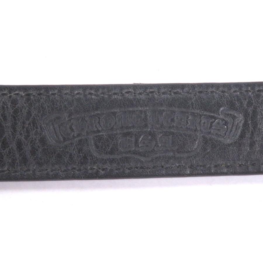 美品□CHROME HEARTS クロムハーツ 3BTN 2SNP SV925 リップアンドタン ローリングストーンズ レザーブレスレット シルバー 総重量51.54g_4