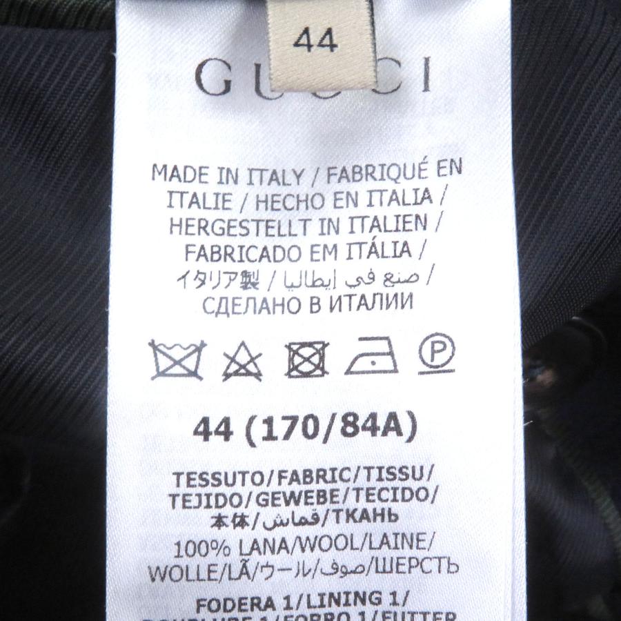 GUCCI（グッチ） 極美品□GUCCI 715703 ウール100％ エンブレムロゴ金
