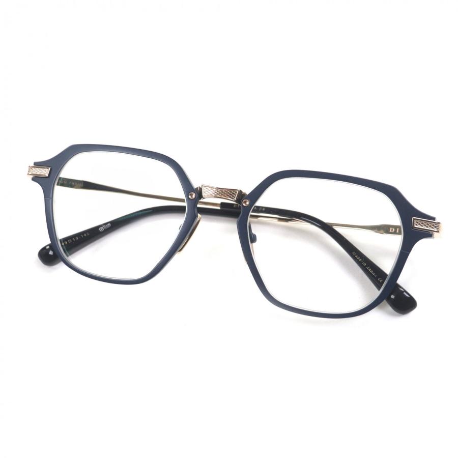 極美品▼DITA ディータ DTX425 UNION THREE メガネ 眼鏡 アイウェア ネイビー ピンクゴールド ブラック 49□19-145 箱付き 日本製 メンズ 定価114,400円 極美品▽DITA ディータ DTX425 UNION THREE メガネ 眼鏡 アイウェア