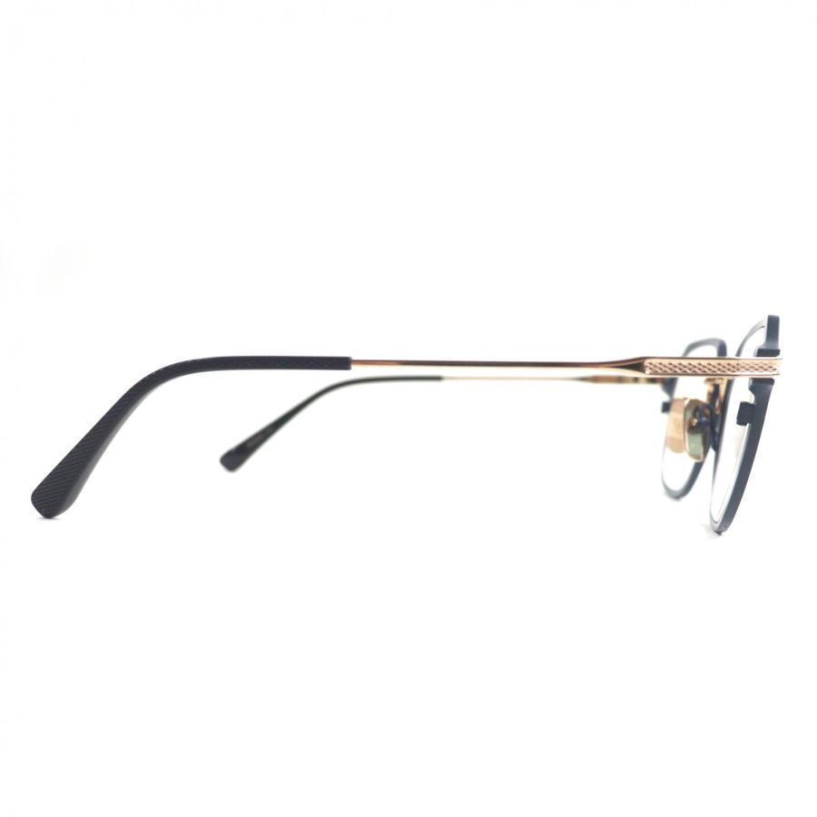 極美品▼DITA ディータ DTX425 UNION THREE メガネ 眼鏡 アイウェア ネイビー ピンクゴールド ブラック 49□19-145 箱付き 定価114400円_4