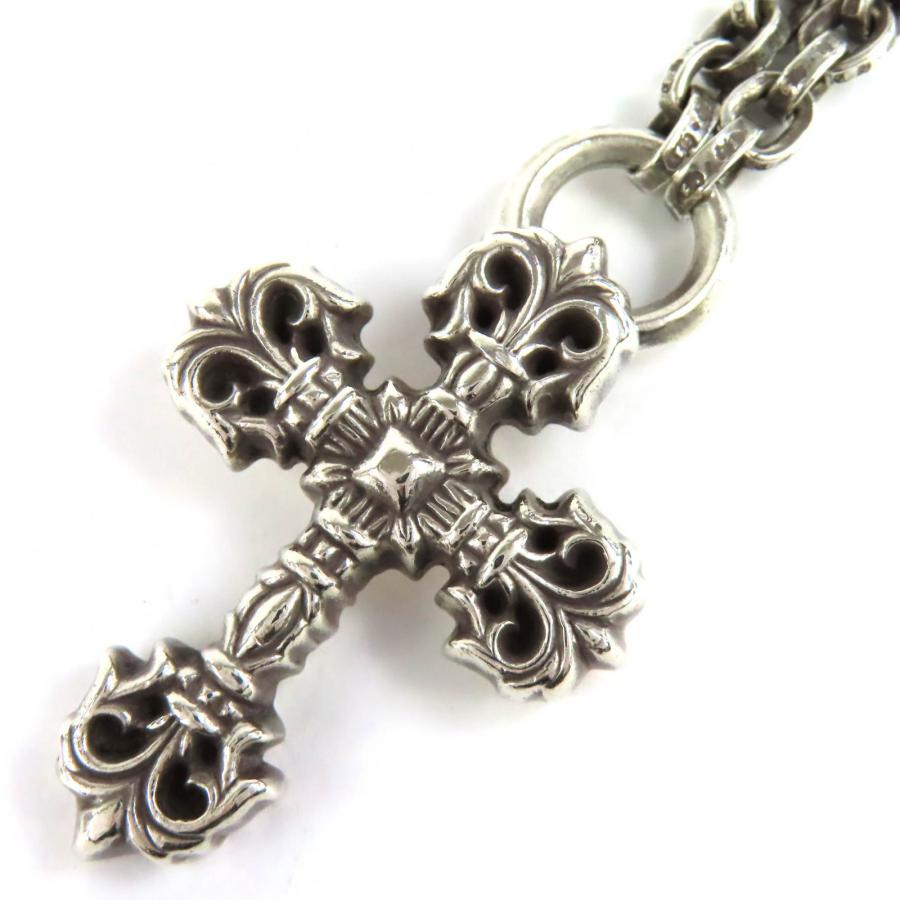 美品△CHROME HEARTS クロムハーツ FILIG CROSS XS W PAPER