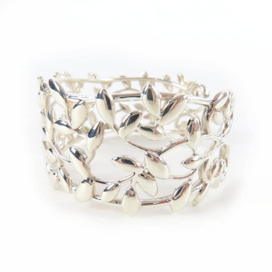 【美品】ティファニー オリーブリーフバングル シルバー Sサイズ TIFFANY&Co.（ティファニー） 極美品☆TIFFANY&Co. パロマ・ピカソ
