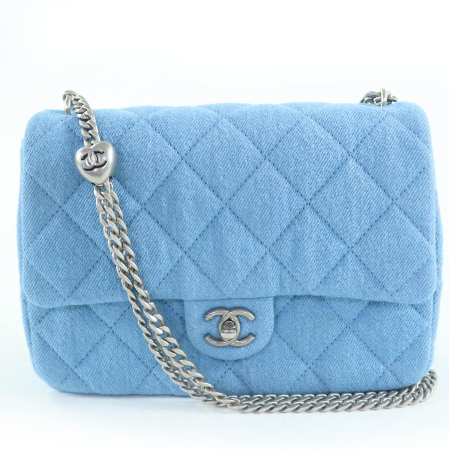 未使用品☆CHANEL シャネル マトラッセ24 クルーズコレクション ランダムシリアル シングルフラップ デニム ハートチェーン バッグ CHANEL（シャネル） 未使用品☆CHANEL マトラッセ24 クルーズ