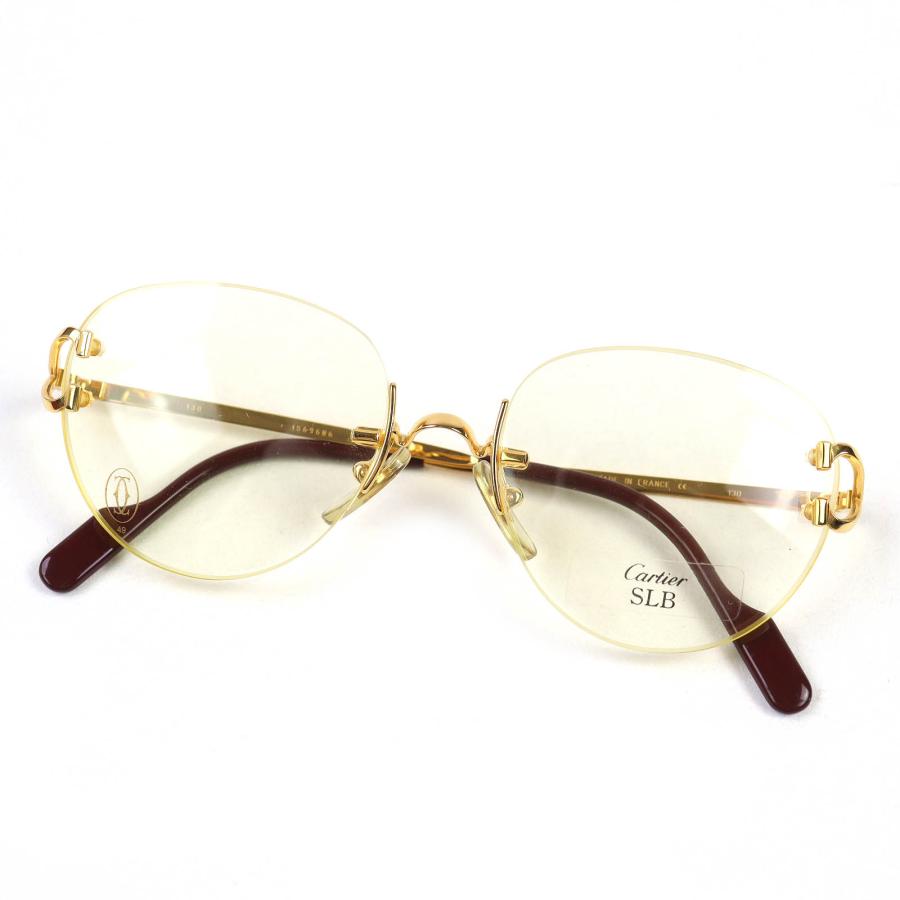 Cartier（カルティエ） 極美品△Cartier ツーポイント リムレス メガネ