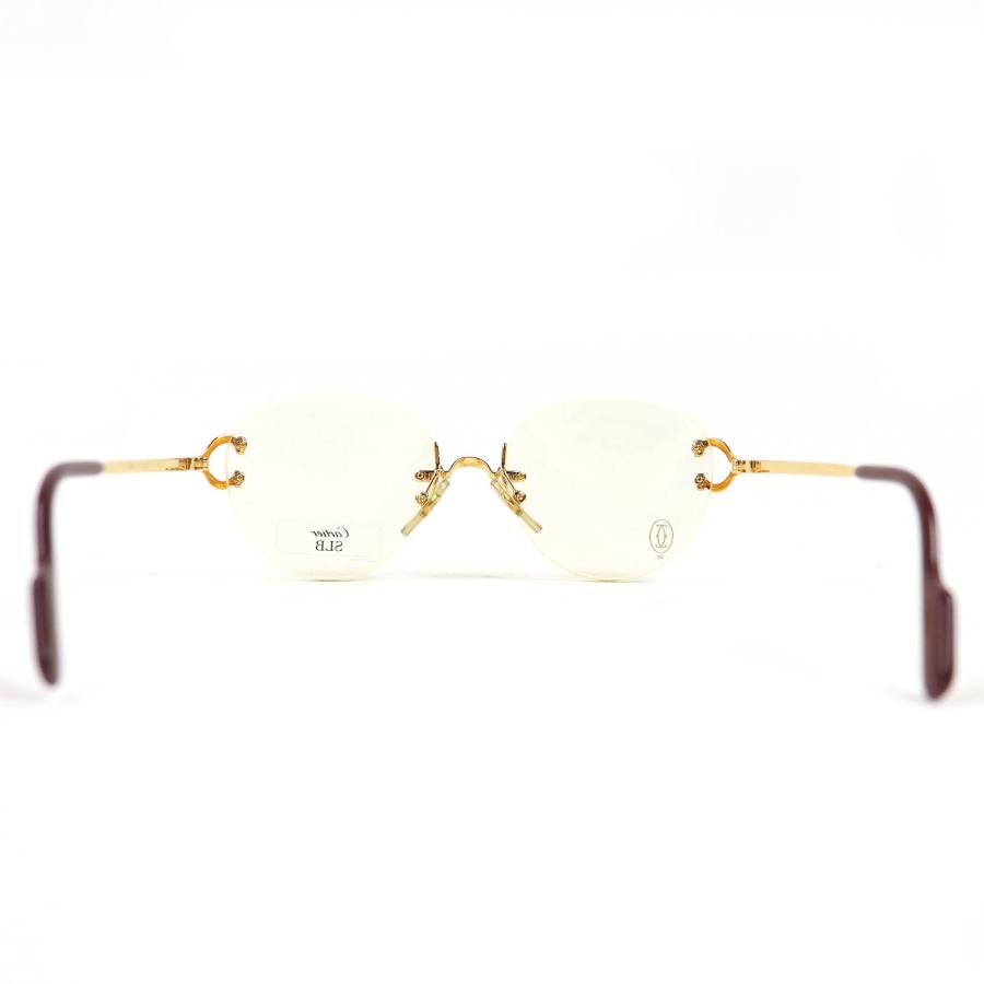 Cartier（カルティエ） 極美品△Cartier ツーポイント リムレス メガネ