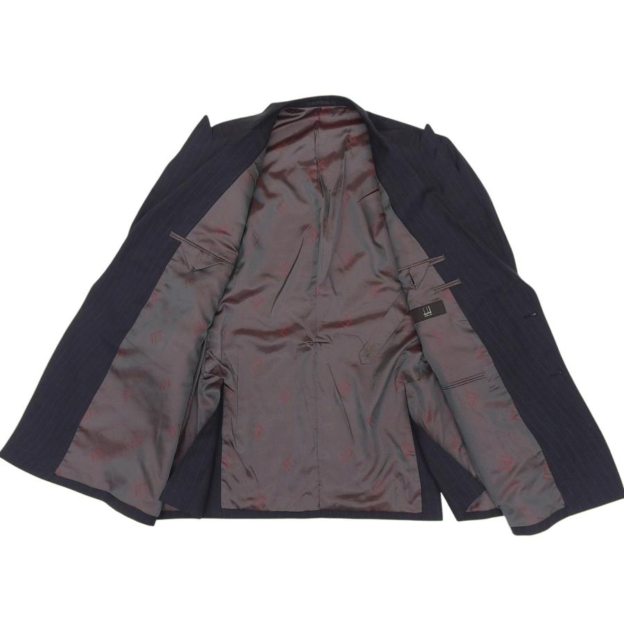 dunhill（ダンヒル） 美品△Dunhill ストライプ柄 エンブレムボタン付