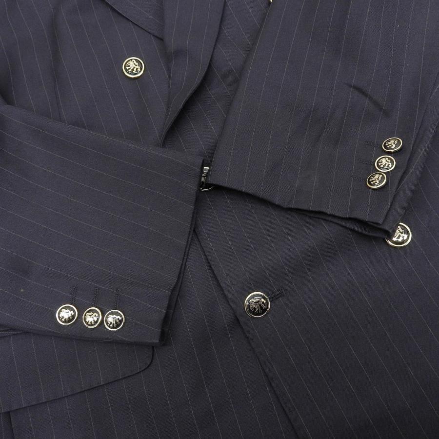dunhill（ダンヒル） 美品△Dunhill ストライプ柄 エンブレムボタン付