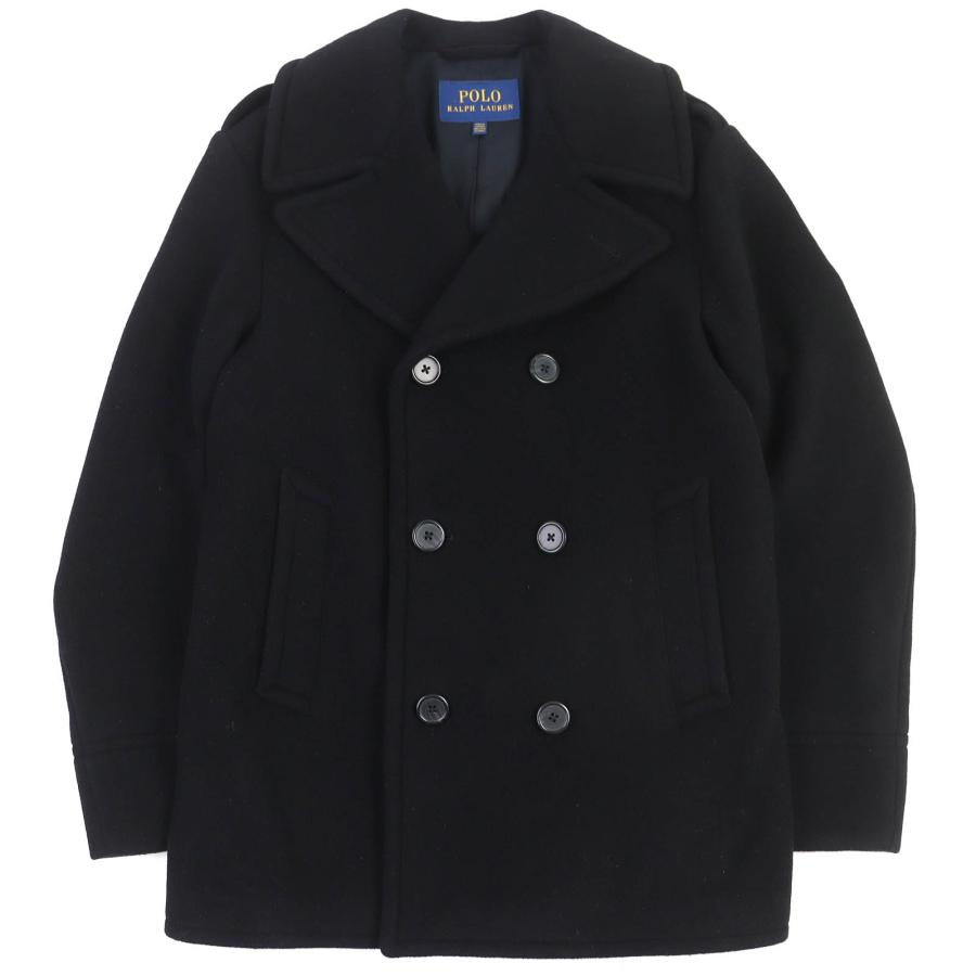 【現行タグ 美品】POLO Ralph Lauren Pコート ウール ブラック POLO RALPH LAUREN（ポロ・ラルフローレン） 極美品△POLO RALPH