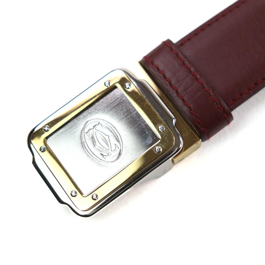 【未使用品】 カルティエ サントスドゥカルティエ ベルト カード 箱付き Cartier（カルティエ） 未使用品△Cartier マスト ドゥ サントス ロゴ