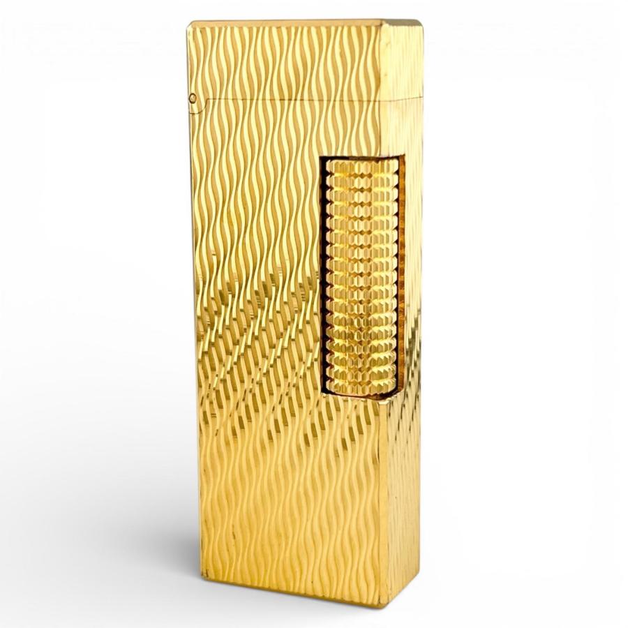 dunhill（ダンヒル） 良品△Dunhill ウェーブ柄 スクエア ローラー式