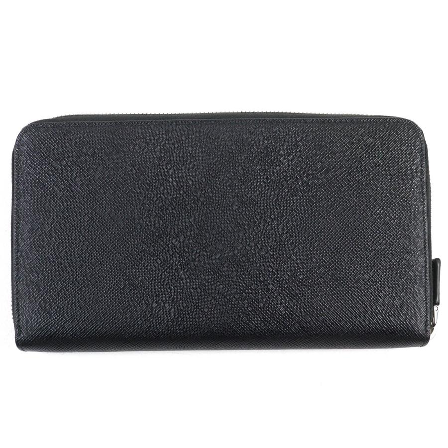 【美品】PRADA ラウンド ケース 黒 レザー PRADA（プラダ） 美品△PRADA 2ML188 サフィアーノレザー