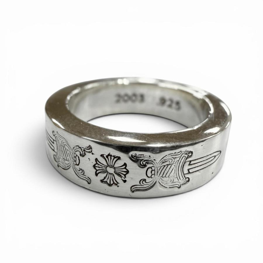 クロムハーツ 6mmスペーサーダガーリング 925 指輪 21号 美品▽CHROME HEARTS クロムハーツ SPACER DAGGER 6mm スペーサー