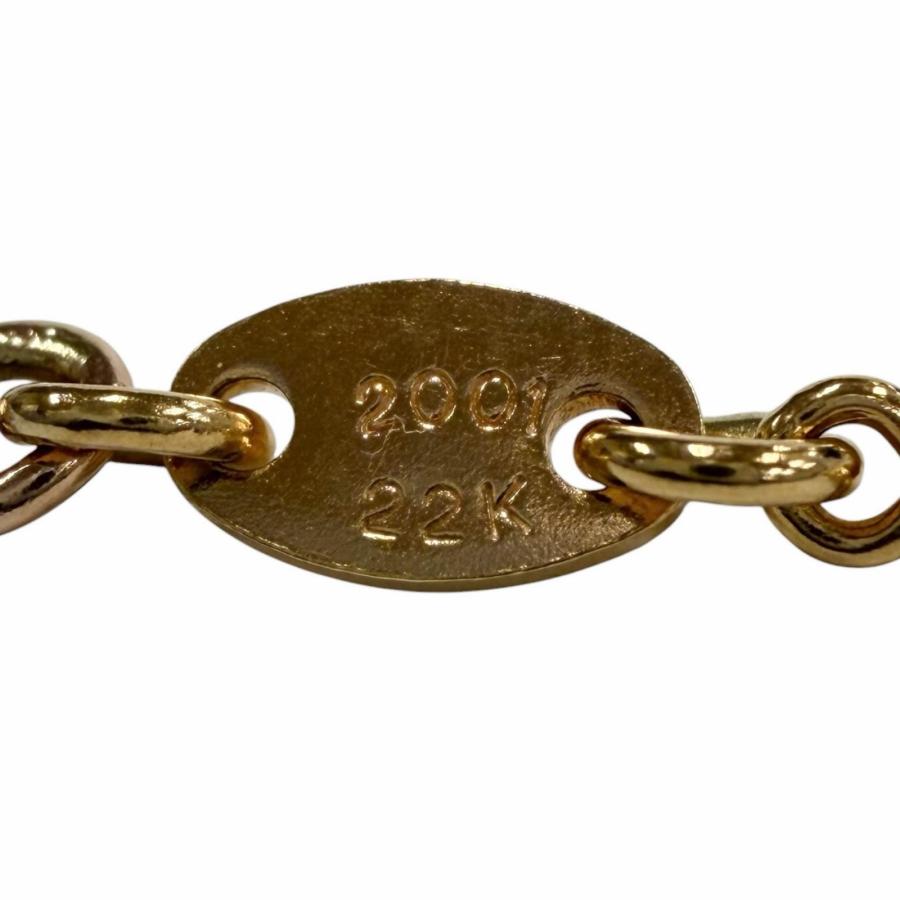 美品▽CHROME HEARTS クロムハーツ 22K ツイストチェーン 16インチ
