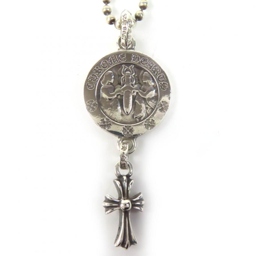 美品△CHROME HEARTS クロムハーツ ANGEL MEDALwCRS BBYFAT ベイビー 