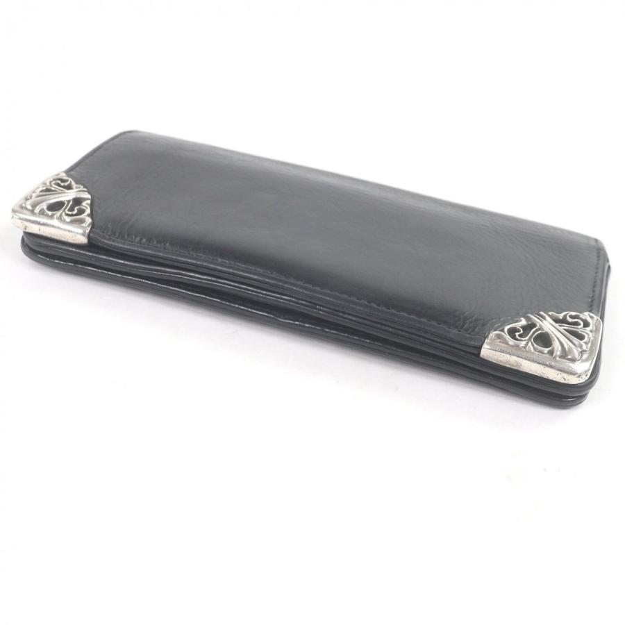 良品□CHROME HEARTS クロムハーツ LNG SNGL FLD TIPS レザー SV925