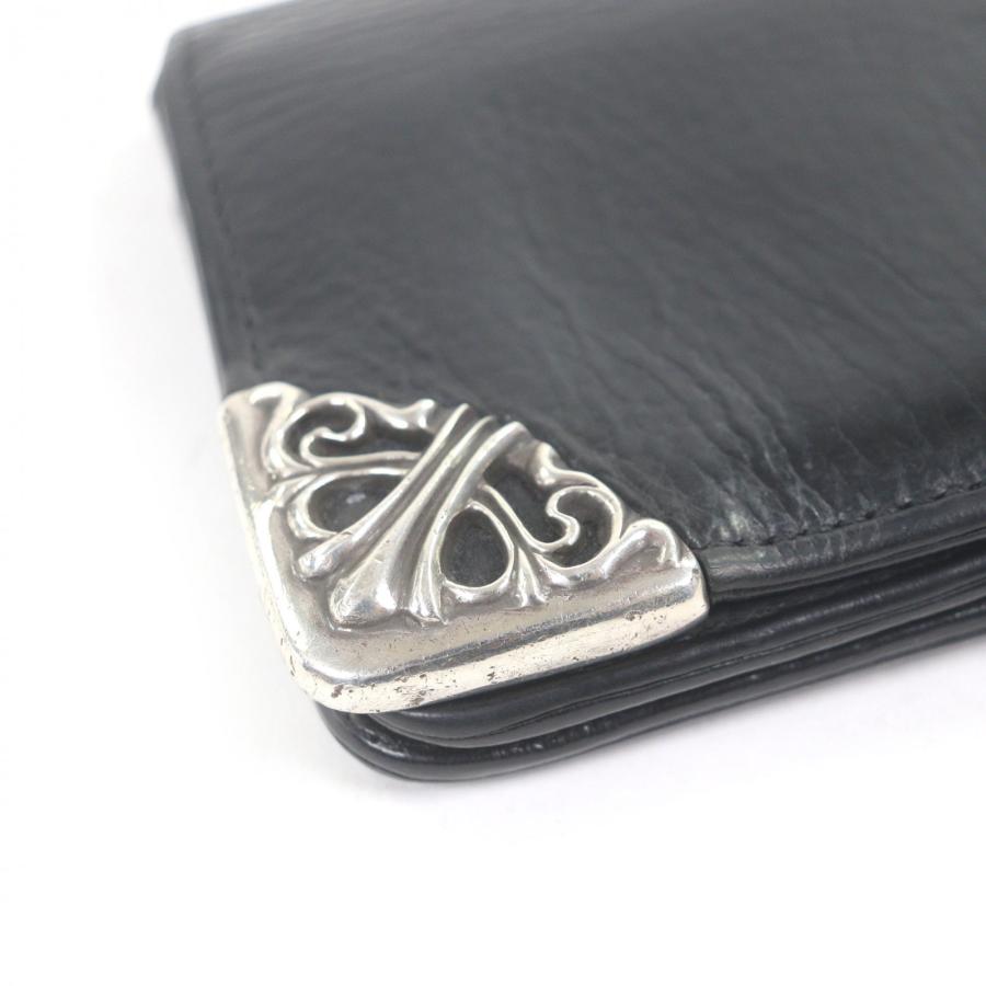 良品□CHROME HEARTS クロムハーツ LNG SNGL FLD TIPS レザー SV925