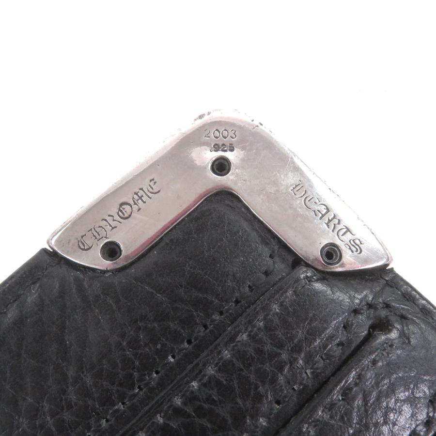 良品□CHROME HEARTS クロムハーツ LNG SNGL FLD TIPS レザー SV925