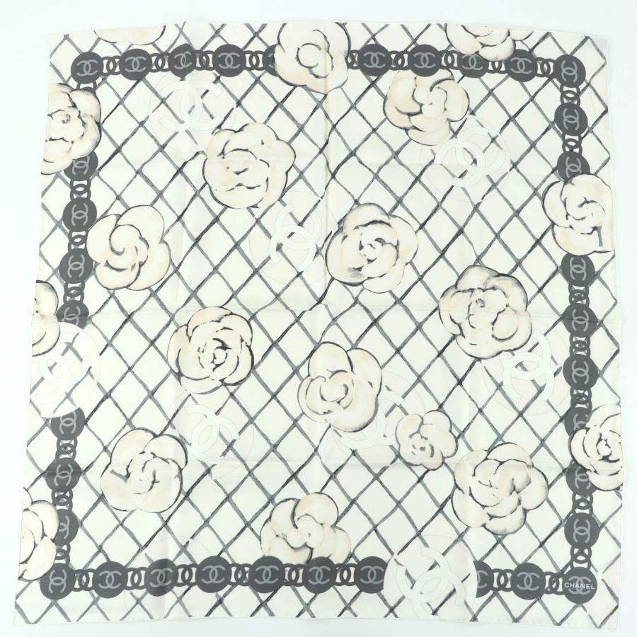 希少✨美品【CHANEL】ココマーク カメリア シルク カシミア 大判スカーフ CHANEL（シャネル） 極美品☆CHANEL シルク100％ ココマーク・カメリア