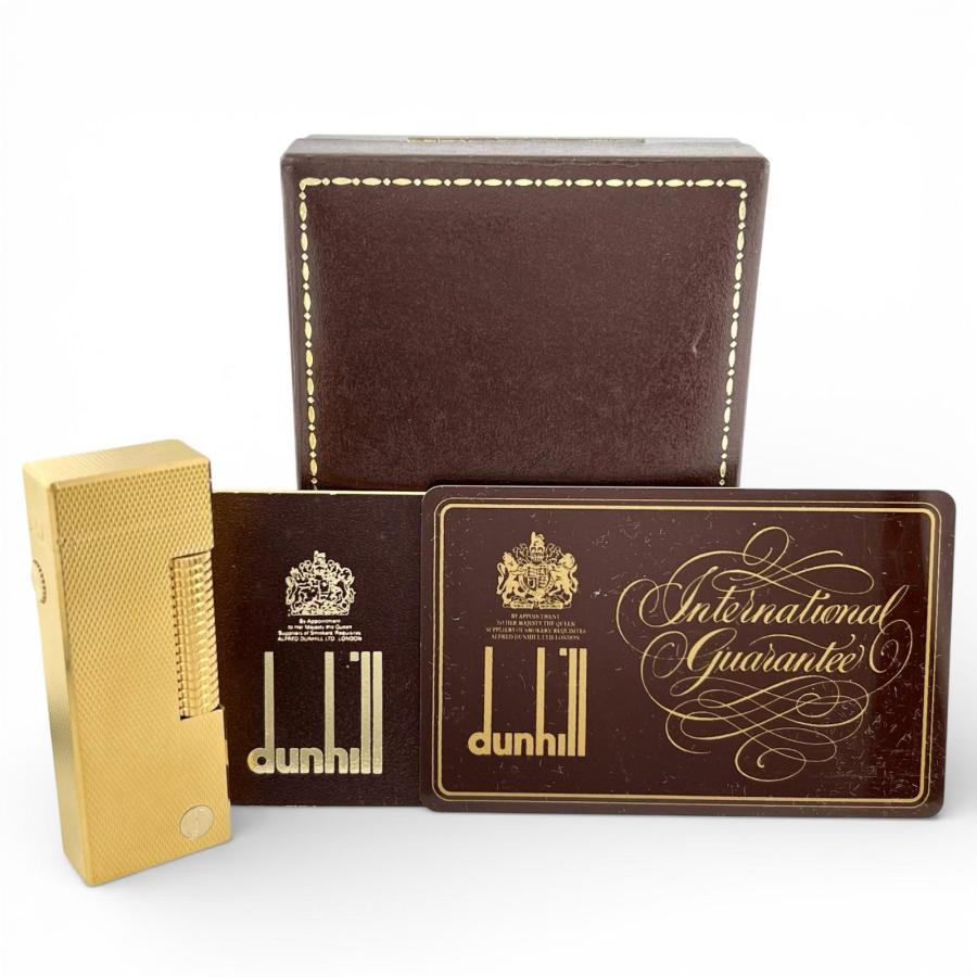 Dunhill ダンヒル スクエアフォルム ローラー式 ライター dunhill（ダンヒル） 美品△Dunhill スクエア 総柄 ローラー式 喫煙具
