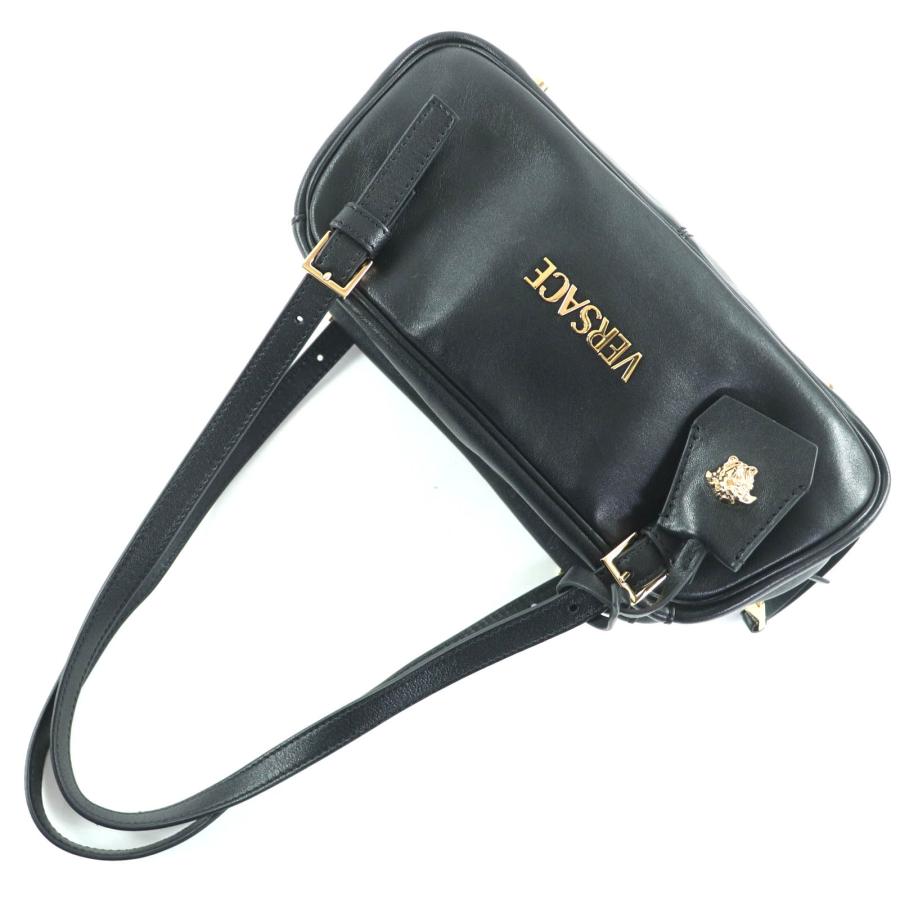 美品◇VERSACE ヴェルサーチェ 1015792 タグ ナッパ ボウリング バッグ