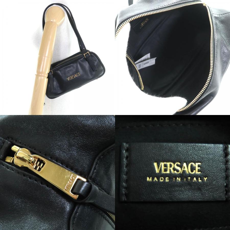 美品◇VERSACE ヴェルサーチェ 1015792 タグ ナッパ ボウリング バッグ