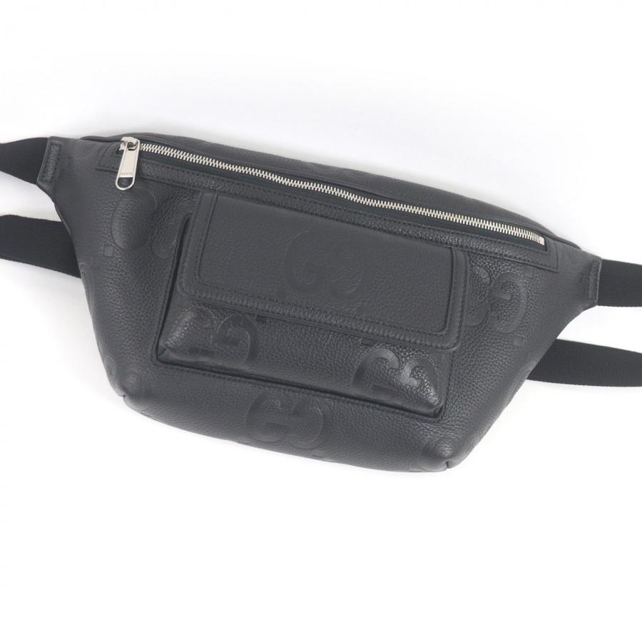 GUCCI（グッチ） 美品□GUCCI 645093 レザー ジャンボGG エンボスロゴ