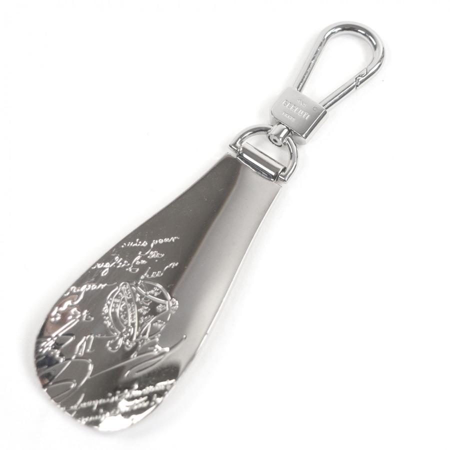 良品□BERLUTI ベルルッティ カリグラフィ スクリット メタル シューホーン 靴ベラ チャーム シルバー イタリア製 メンズ レディース 良品□BERLUTI ベルルッティ カリグラフィ スクリット メタル シュー