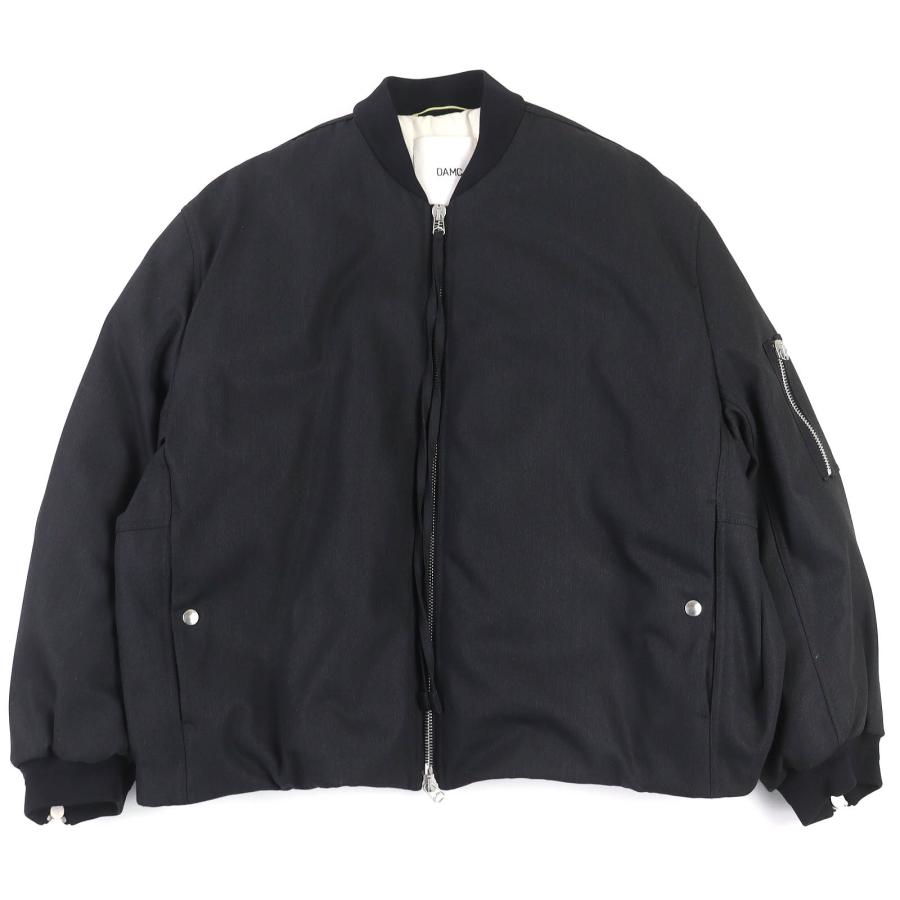 極美品△OAMC オーエーエムシー 22AW 22A280AU11 VEGA BOMBER ロゴ刺繍 ジップアップ ブルゾン ボンバージャケット ブラック系 L 正規品 極美品△OAMC オーエーエムシー 22AW 22A280AU11 VEGA BOMBER ロゴ刺繍