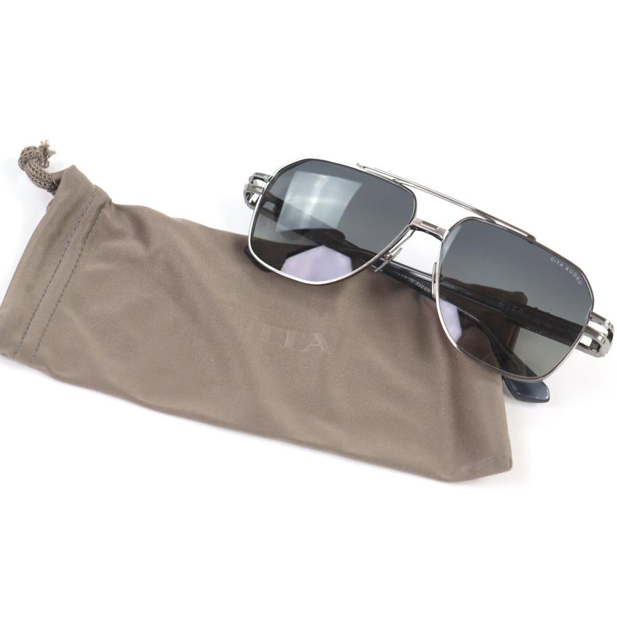 極美品□DITA ディータ DTS436 KUDRU ツーブリッジ サングラス ガンメタリック 61□14-145 デモレンズ 保存袋付き 日本製 メンズ 定価165,000円 極美品□DITA ディータ DTS436 KUDRU ツーブリッジ サングラス ガン