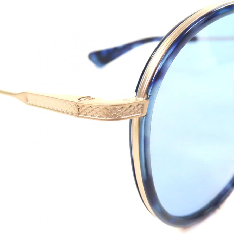 極美品▼DITA ディータ DTS456 AVIATIA-ONE ツーブリッジ ティアドロップ マーブル アイウェア サングラス クリアブルー ゴールド 57□19-140 デモレンズ 日本製 メンズ 定価101,200円 極美品▽DITA ディータ DTS456 AVIATIA-ONE ツーブリッジ ティア