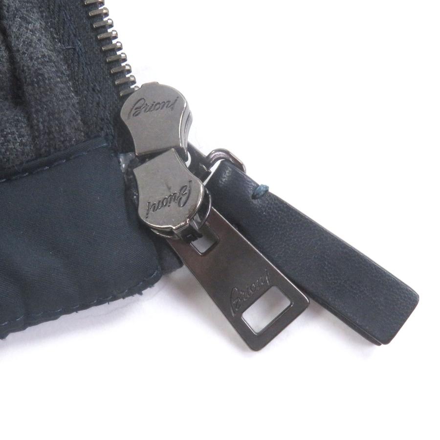 Brioni（ブリオーニ） 美品□Brioni シルク混 裏チェック柄 中綿