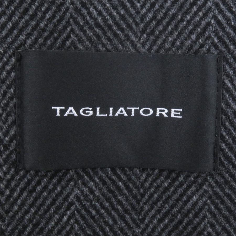 極美品□TAGLIATORE タリアトーレ 520016 LOYD/S ST カシミヤ混 ヘリンボーン柄 ステンカラーコート グレー 46 イタリア製 正規品 メンズ 極美品□TAGLIATORE タリアトーレ 520016 LOYD/S ST カシミヤ混