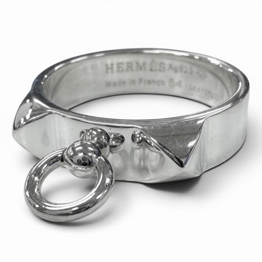 極美品▼HERMES エルメス 2019年製 コリエドシアン AG925 リング 指輪 シルバー 54 JP14号 フランス製 重量4.8g メンズ レディース HERMES（エルメス） 極美品▽HERMES 2019年製 コリエドシアン AG925