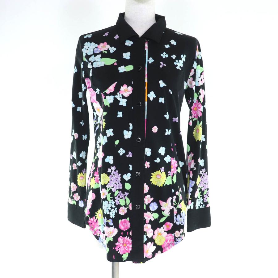 美品☆LEONARD SPORT レオナールスポーツ ロゴボタン付 花柄 長袖