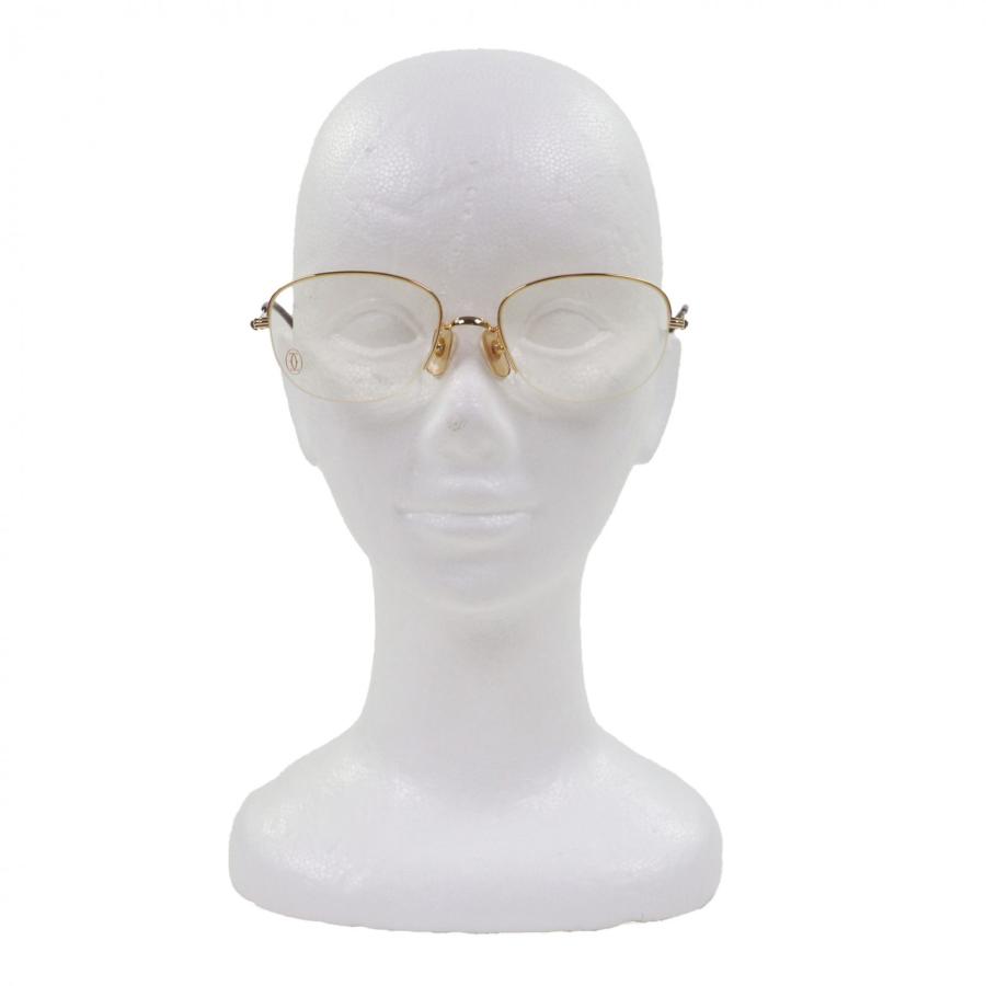 Cartier（カルティエ） 美品▽Cartier トリニティ ハーフリム メガネ