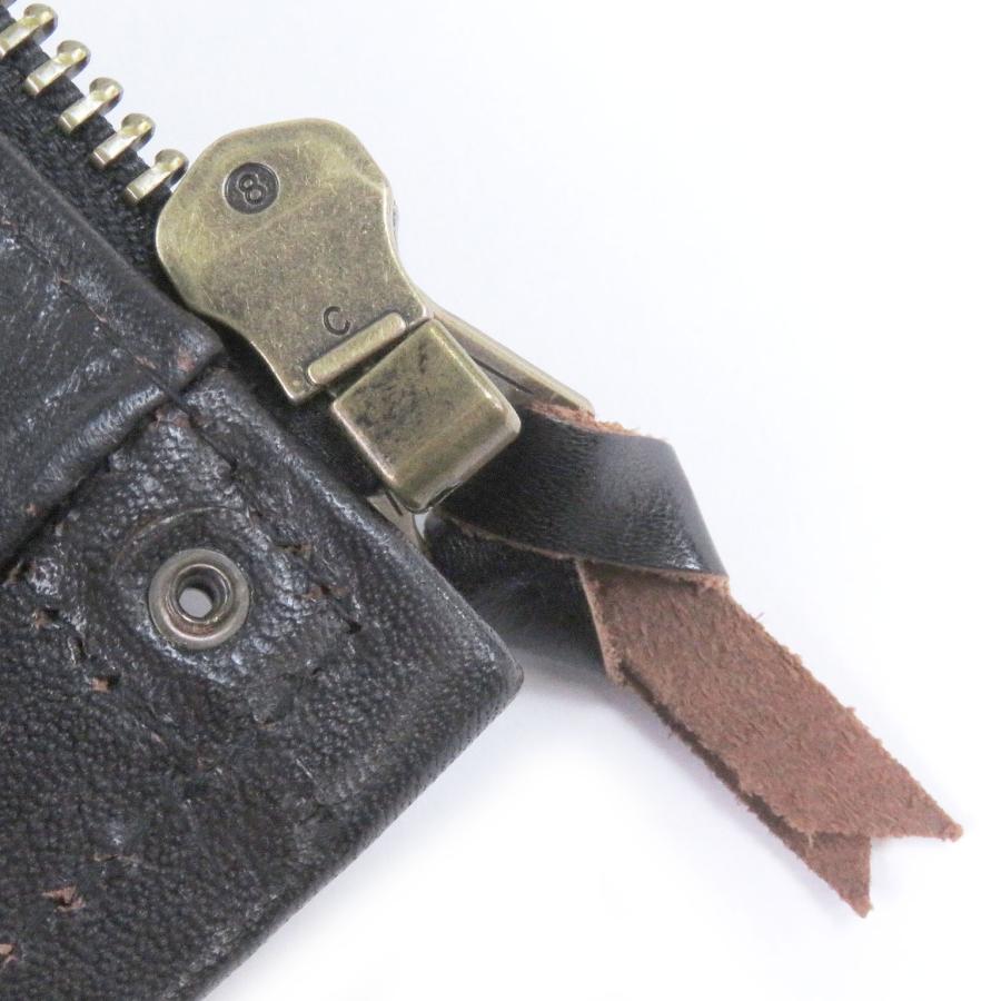 美品□LEATHER BOMU レザーボム ホースハイド 裏地ウールブレンド