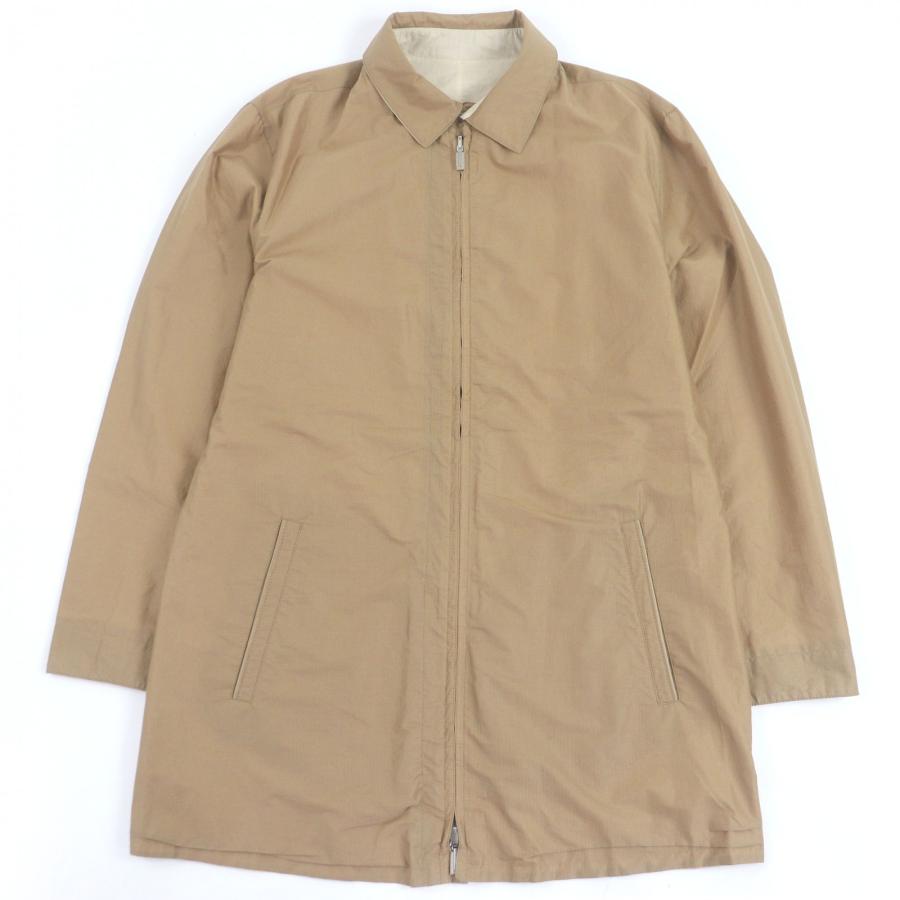 美品□Ermenegildo Zegna エルメネジルド ゼニア 薄手 一部レザー使い