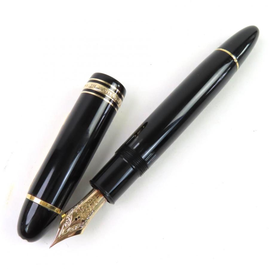 良品▼MONTBLANC モンブラン マイスターシュテュック 149 ペン先14K EFニブ ホワイトスター 万年筆 ブラック ゴールド ドイツ製 メンズ MONTBLANC（モンブラン） 良品△MONTBLANC マイスターシュテュック149