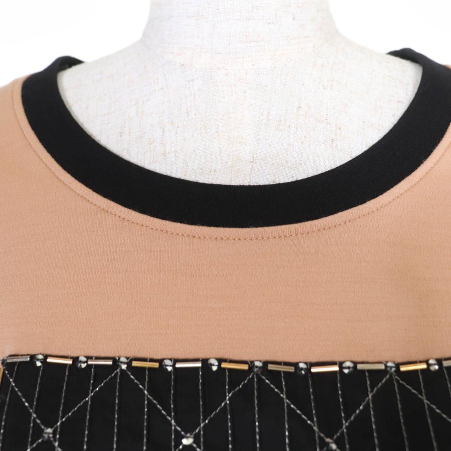 極美品☆CHANEL シャネル 22SS 23A P75264V22445 ウール ココマーク ビーズ装飾 クロップド トップス 34 ハンガー・ガーメント付 正規品の画像
