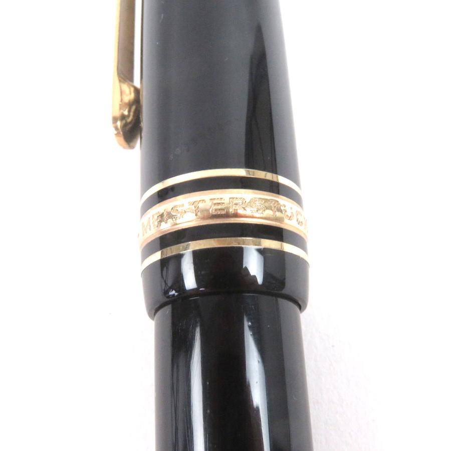 極美品□MONTBLANC モンブラン マイスターシュテュック No146 ペン先14K Mニブ キャップ式 万年筆 ブラック ゴールド 箱・ケース付き ドイツ製 メンズ MONTBLANC（モンブラン） 良品□MONTBLANC マイスターシュテュック 146