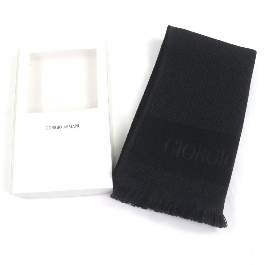 未使用品▽GIORGIO ARMANI ジョルジオアルマーニ ウール100% ロゴ