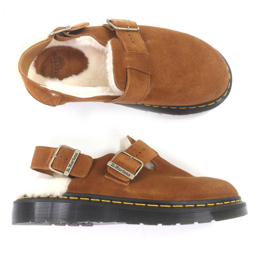 極美品▼Dr.Martens ドクターマーチン JORGE SHEARLING MULE スウェードレザー サンダル ブラウン 7 イングランド製 メンズ Dr.Martens（ドクターマーチン） 極美品▽Dr.Martens JORGE SHEARLING
