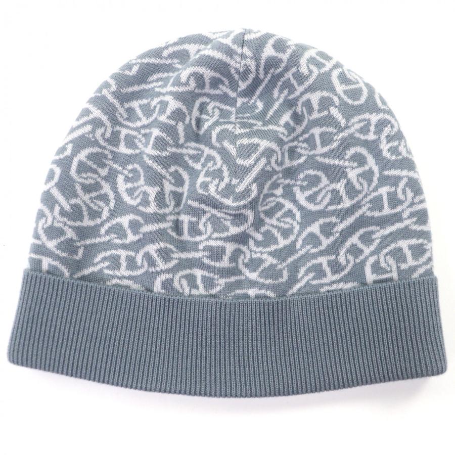 タグ付き未使用！エルメス　シェーヌダンクル　カシミアニット帽子 HERMES（エルメス） 未使用品▽HERMES カシミヤ シルク Julia Naoussa