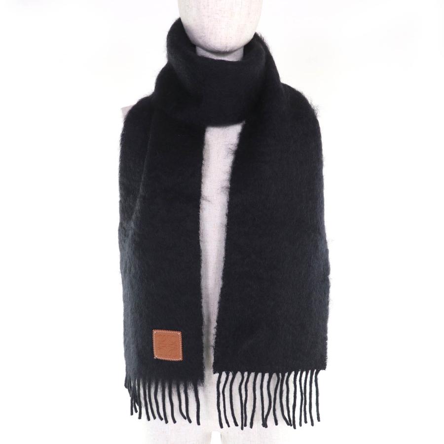 LOEWE（ロエベ） 極美品△LOEWE モヘア ウール アナグラムレザー