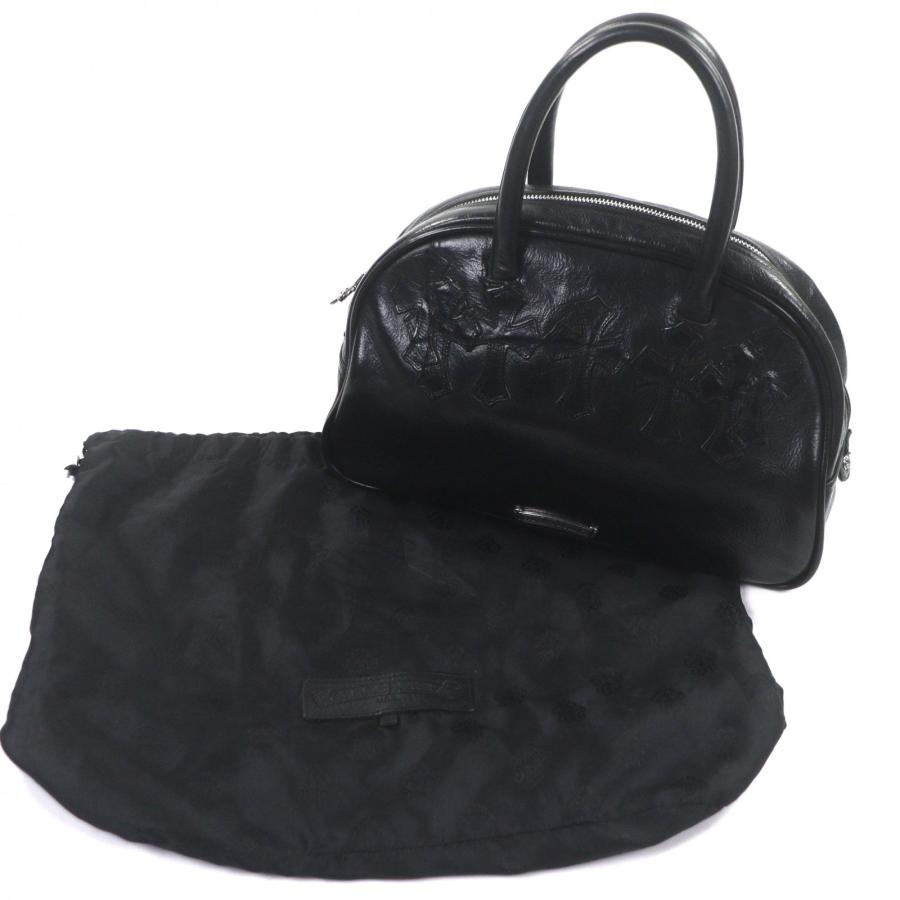 良品▽CHROME HEARTS クロムハーツ ジムバッグ SM レザー クロスパッチ